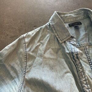 100% cotton button down denim shirt from J crew.